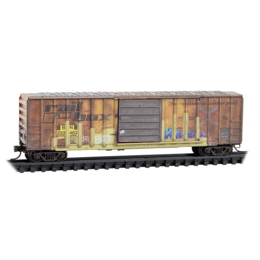 N Scale Weathered Burlington Northern ex-Railbox 250463