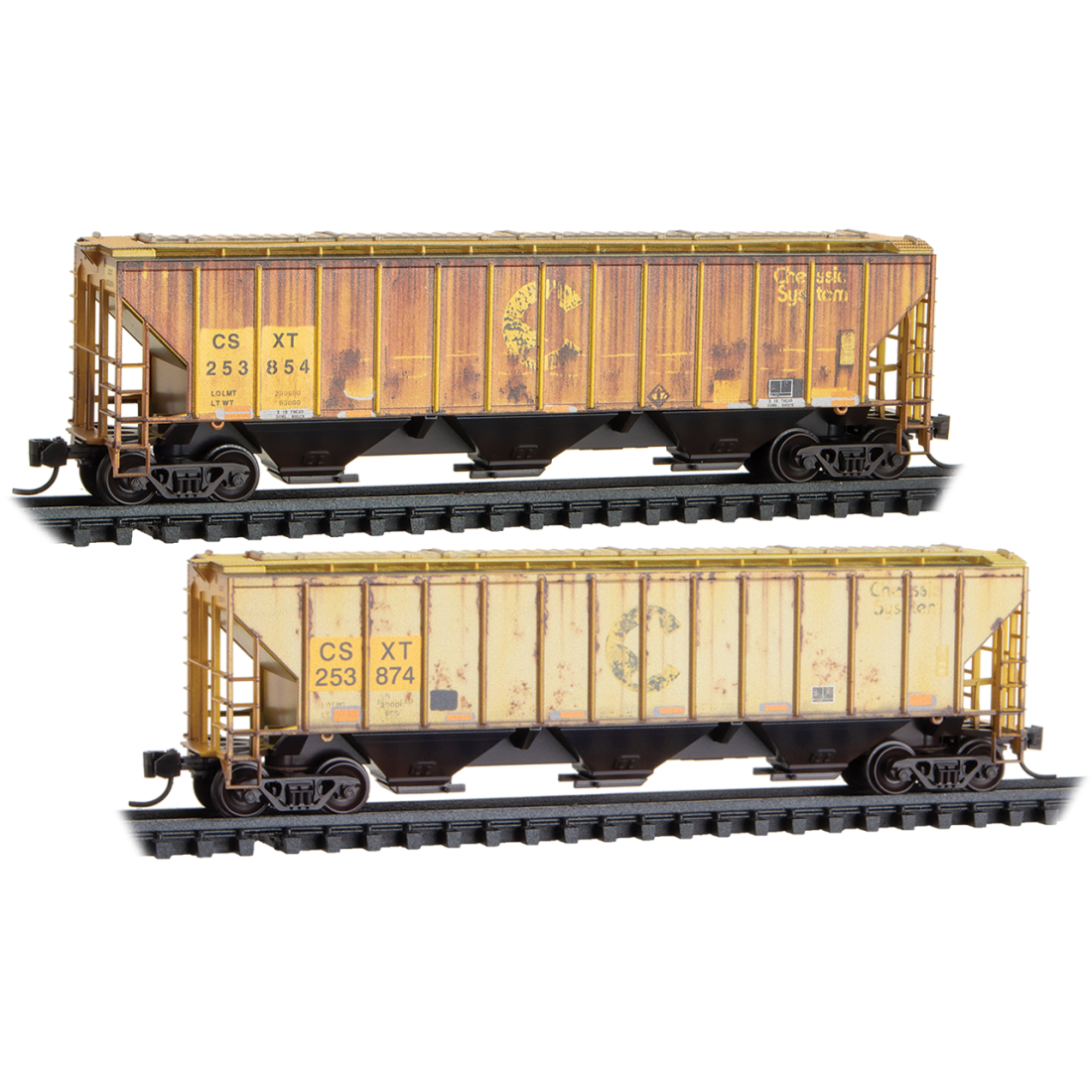 CSX Weathered Covered Hopper Two Pack