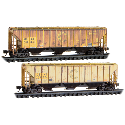 CSX Weathered Covered Hopper Two Pack