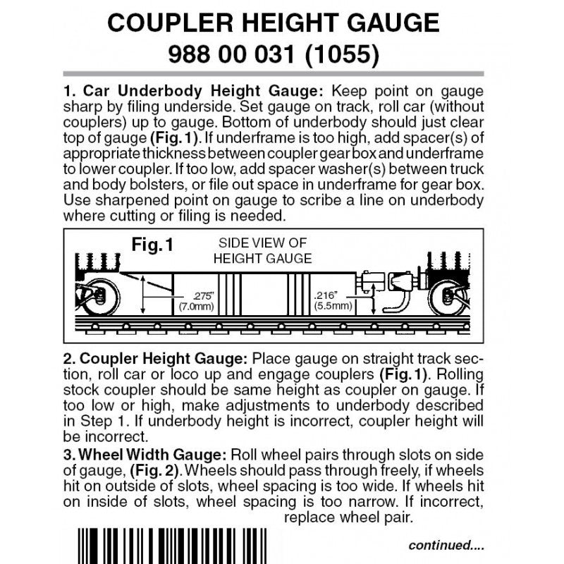 Coupler Height Gauge (1055)