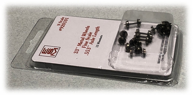 Eastern Seaboard Models 33" Metal Wheelsets - 0.553" Axle