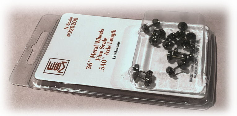 Eastern Seaboard Models 36" Metal Wheel Sets - .540 Axle Length - N Scale