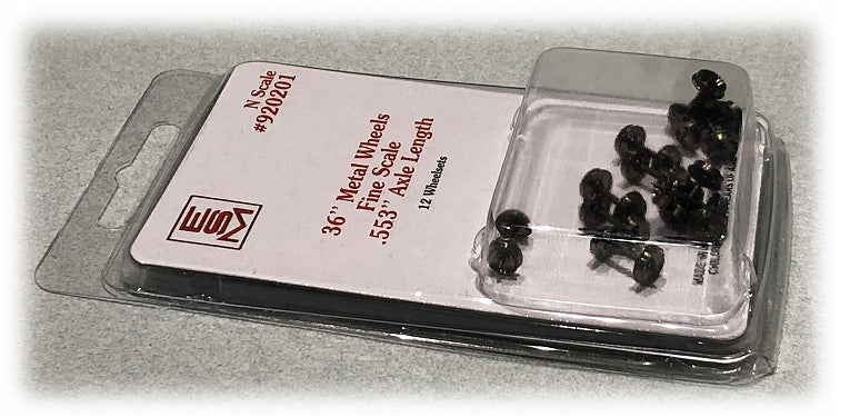 Eastern Seaboard Models 36" Metal Wheel Sets - .553 Axle Length - N Scale