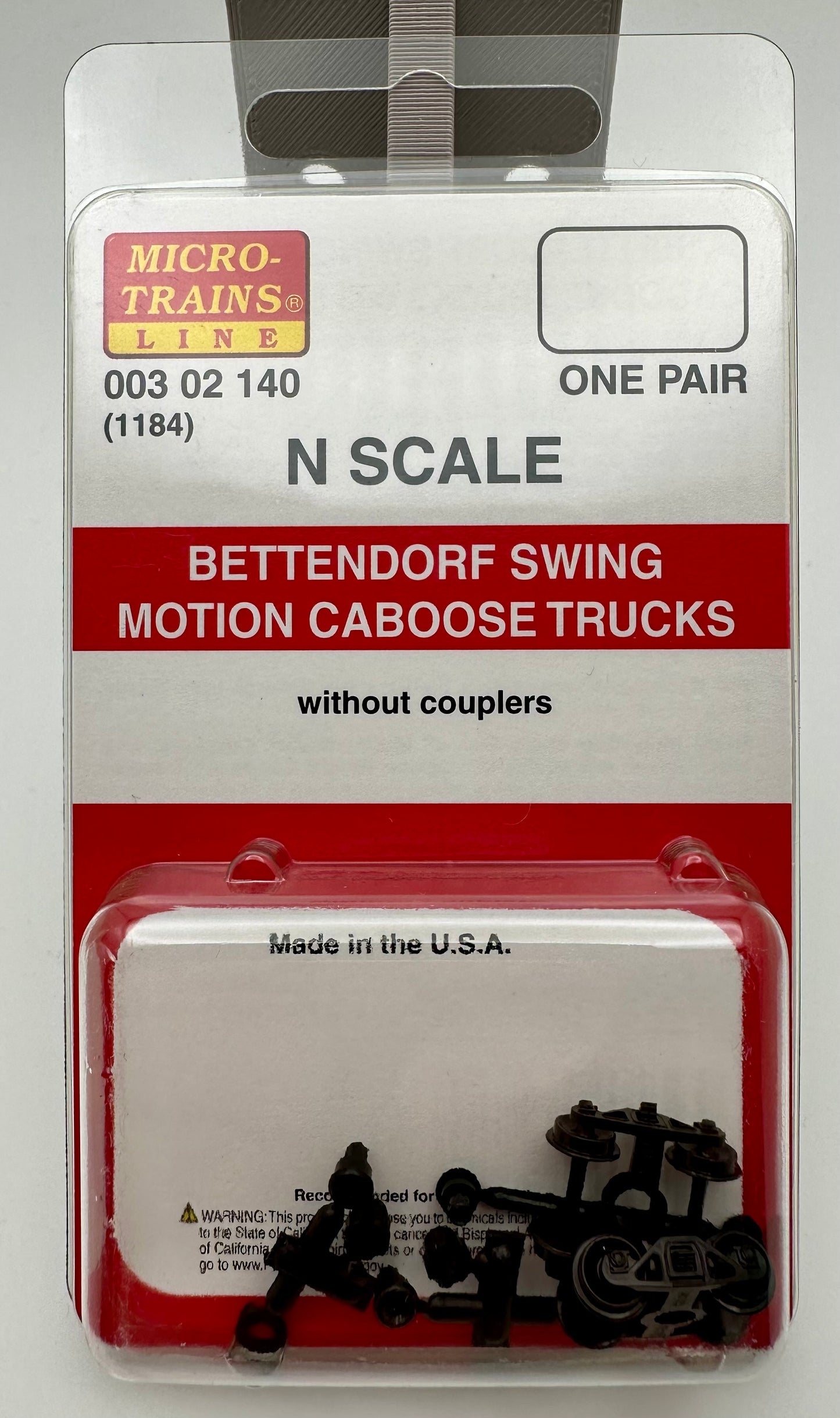 Bettendorf Swing Motion Trucks w/o couplers 1 pr (1184)
