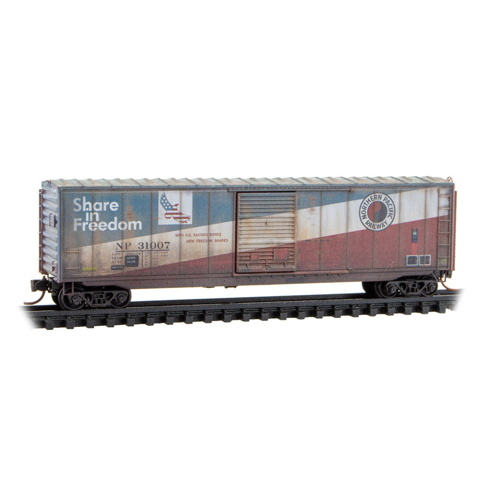 N Burlington Northern ex-Northern Pacific “Share in Freedom” Weathered 2-Pack