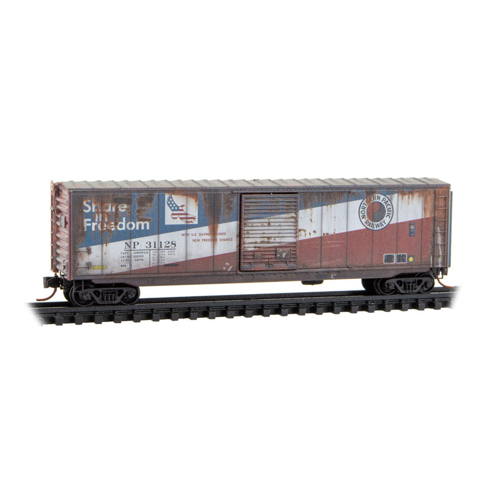 N Burlington Northern ex-Northern Pacific “Share in Freedom” Weathered 2-Pack