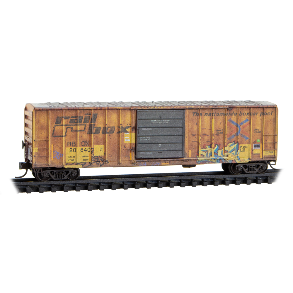 N Scale - Railbox 20840 - 50’ Single Door Rib Side Box Car