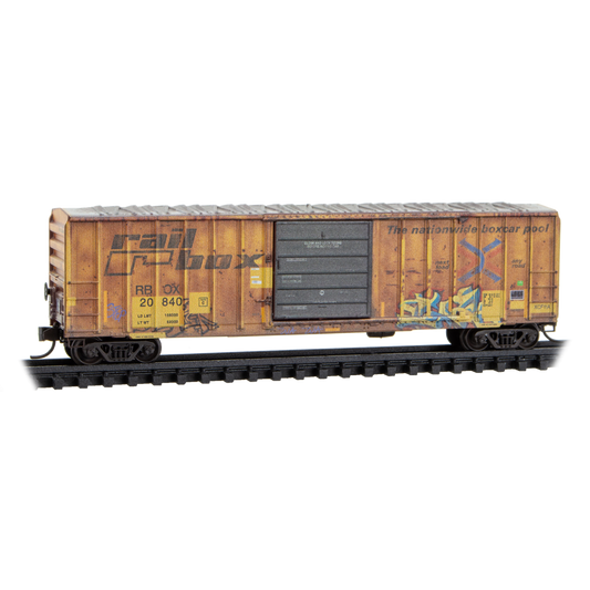 N Scale - Railbox 20840 - 50’ Single Door Rib Side Box Car