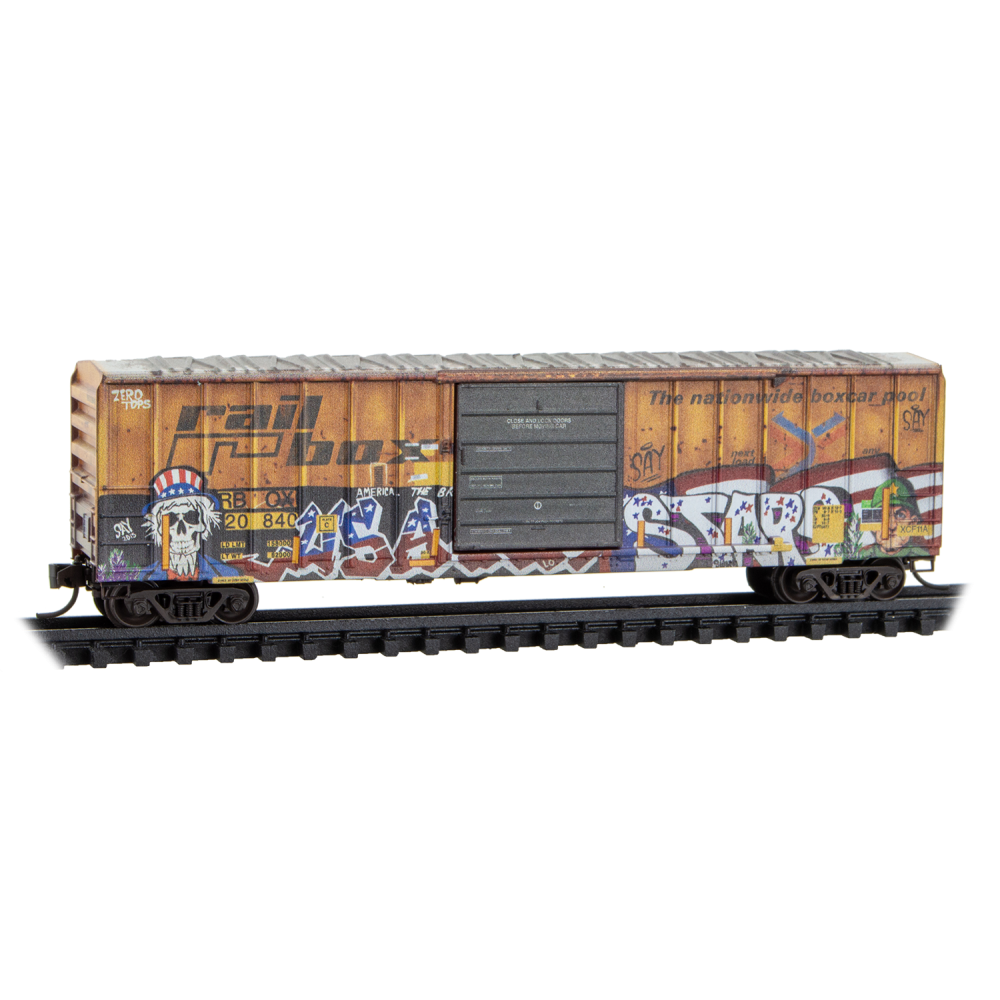 N Scale - Railbox 20840 - 50’ Single Door Rib Side Box Car