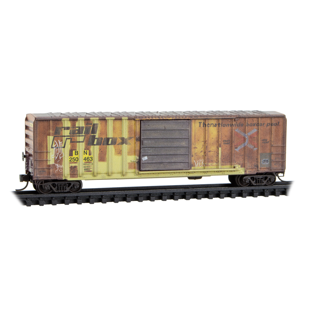 N Scale Weathered Burlington Northern ex-Railbox 250463