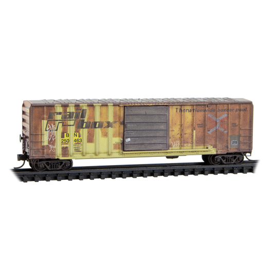 N Scale Weathered Burlington Northern ex-Railbox 250463
