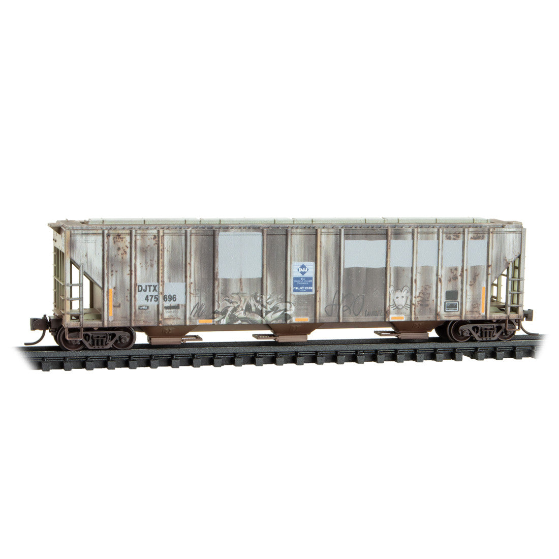 DJTX Weathered 2-Pack - 3 Bay Evans Covered Hoppers