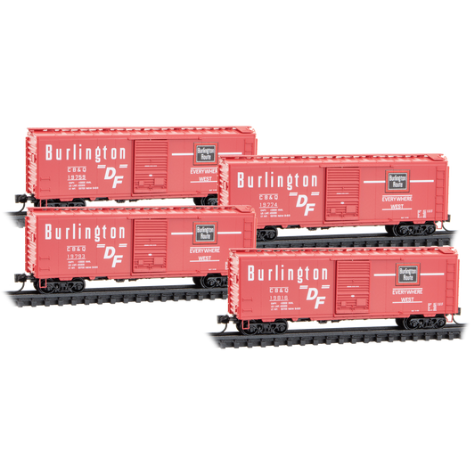 Chicago, Burlington and Quincy 4-Car Runner Pack #240