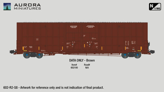 Greenbrier 7550 cf 60’ Plate F Boxcar (2nd Run) - DATA ONLY Brown
