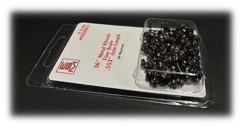 Eastern Seaboard Models 36" Metal Wheel Sets - .553 Axle Length - N Scale